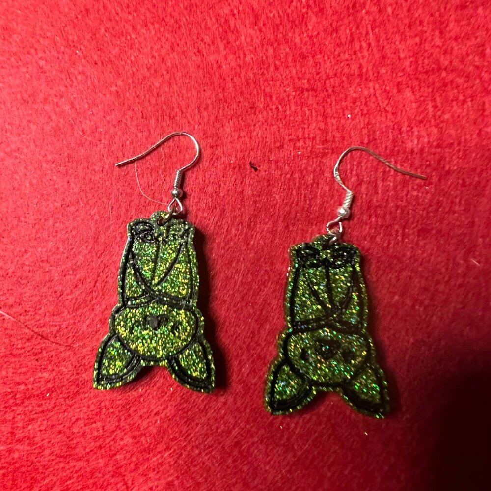 Resin Bat Earrings